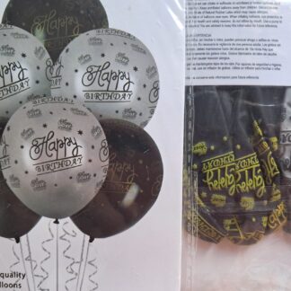 Happy birthday latex balloons 6's