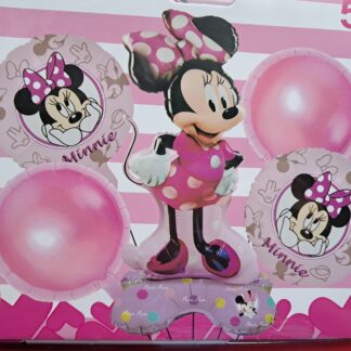Minnie mouse pink foil balloon set 5 pcs