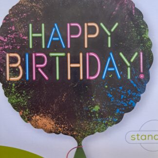 Neon party foil balloon round