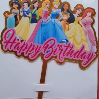 Acrylic princess theme cake topper