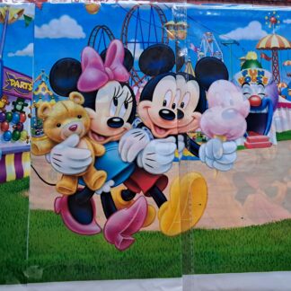 Mickey and Minnie plastic table cover