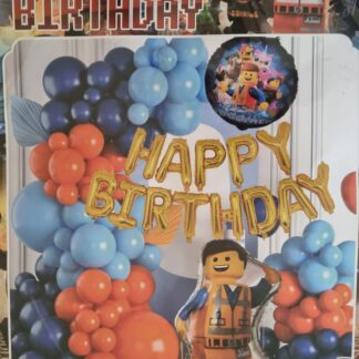 Building block balloon décor set