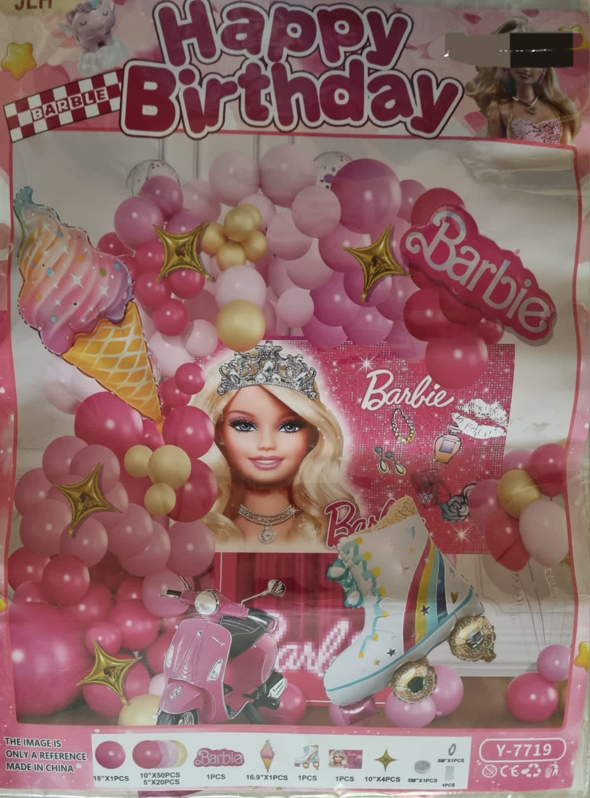 Barbie balloon décor set 82 pcs