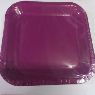 Purple square plates 9 inch