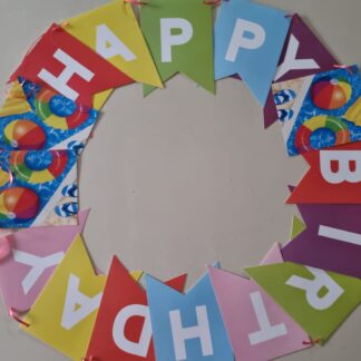 Pool theme happy birthday banner