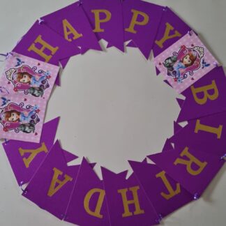 Sofia the 1st happy birthday banner