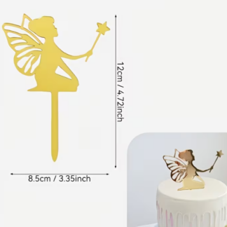 Acrylic fairy theme cake topper single