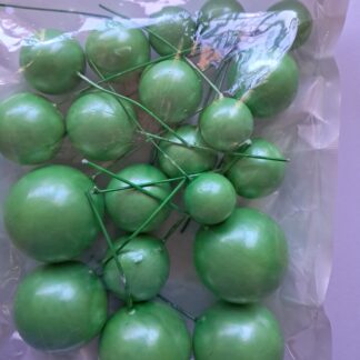Pearly green faux cake balls
