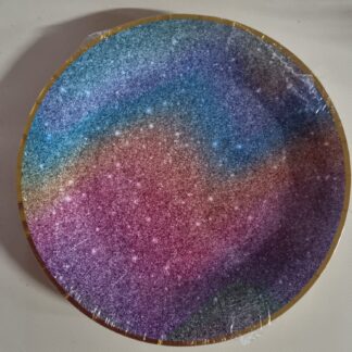 Rainbow sparkler plates big 10's