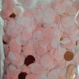 Pink, white and rose gold paper confetti pack