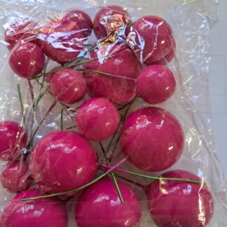 Cerise pink faux balls 20's