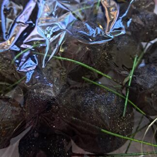 Black glitter faux balls 20's