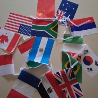 Countries of the world flag banner