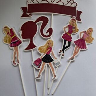 Fashion girl cake topper set cardboard