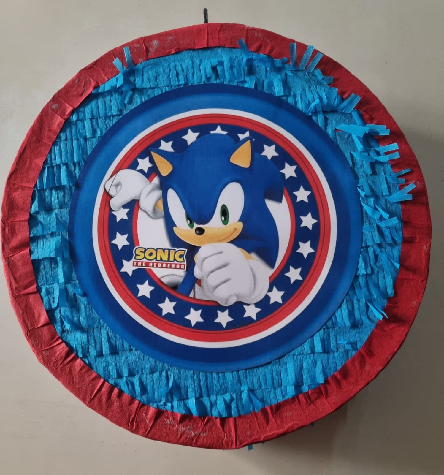 Sonic piñata round-sold empty