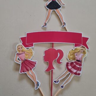 Fashion girl cake topper set cardboard