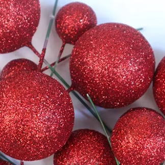 red faux balls