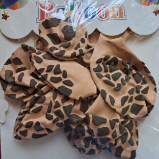 Giraffe print latex balloons 10's