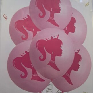 Fashion girl latex balloons 6's pink