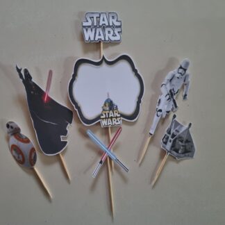 Star wars cardboard cake topper set
