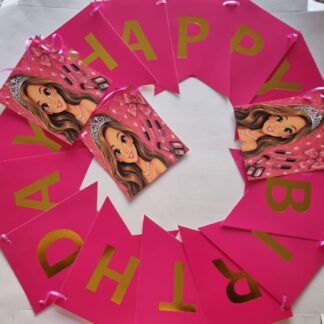 Fashion princess happy birthday banner