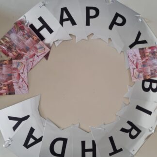Fashion dancing girl happy birthday banner