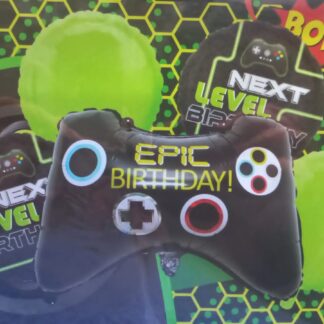 Next level gaming remote themed foil balloon set 5 pcs