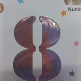 Number 8 foil balloon rose gold