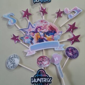 K Pop hunter cardstock cake topper
