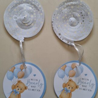 Blue bear hanging décor 2's
